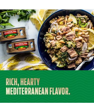 Genova Premium Yellowfin Tuna in Olive Oil - Wild Caught Solid Light - 5 oz. Can (Pack of 8) - Buy Online on SooperMarket.com