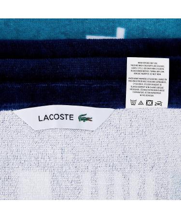 Lacoste Oki 100% Cotton Beach Towel - Teal | 36W x 72L - Buy Online on SooperMarket.com