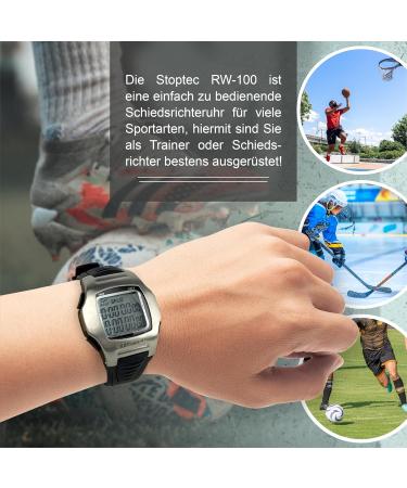 Stoptec RW-100 Referee Watch | 1-99 Minute Timer | Play Time Interruption | Clock & Alarm | 10 Memory Functions - Shop Internationally - Buy Online on SooperMarket.com