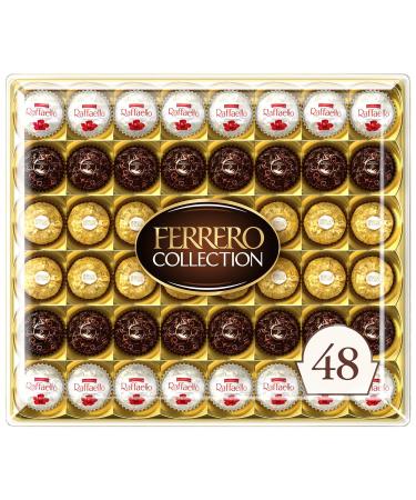 Ferrero Collection Premium Gourmet Assorted Hazelnut Milk Chocolate, Dark Chocolate and Coconut - 48 Count 