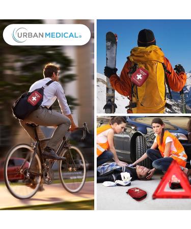 Urban Medical Outdoor First Aid Set - Fully Equipped Kit with Malta Emergency Brochure Rescue Blanket & Rain Poncho | Ideal for Car & Bike | DIN13167 - Buy Online on SooperMarket.com