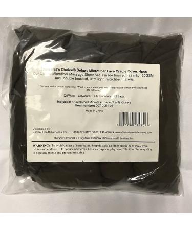 Therapists Choice Premium Deluxe Microfiber Massage Table Face Cradle Covers - Chocolate (Dark Brown) - 4pcs - Buy Online on SooperMarket.com