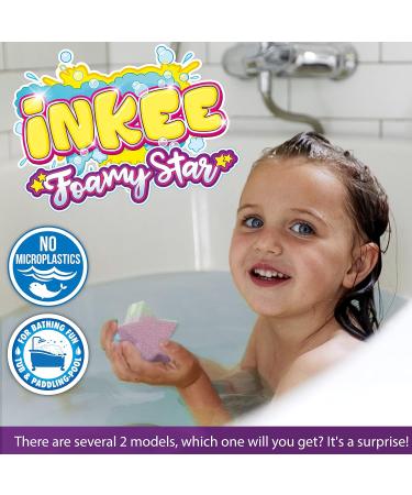 Buy INKEE FOAMY STAR Children's Bath Bomb - Blueberry Aroma | 70g Star-Shaped Creamy Bath Ball for Kids - Buy Online on SooperMarket.com
