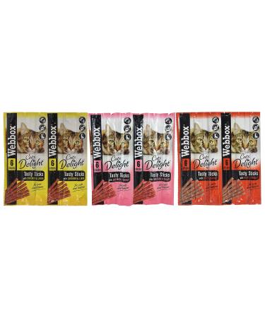 Webbox Cats Delights Tasty Stick Treats - Variety Pack