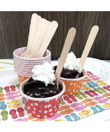 300-Pack Mini Wooden Spoons - 3.75 Inches - Eco-Friendly & Biodegradable | Outside the Box Papers - Buy Online on SooperMarket.com