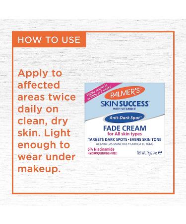 Palmer's Skin Success Anti-Dark Spot Fade Cream with Vitamin E & Niacinamide - Reduce Dark & Age Spots, 2.7 oz - Buy Online on SooperMarket.com