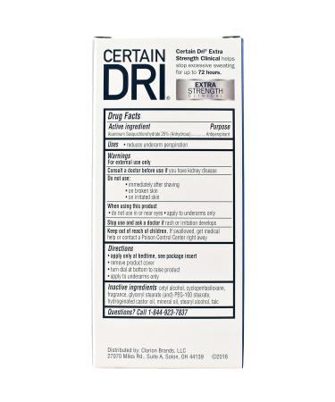 Certain-Dri Solid Antiperspirant 1.7oz (Pack of 3) - Long-Lasting Protection - Buy Online on SooperMarket.com