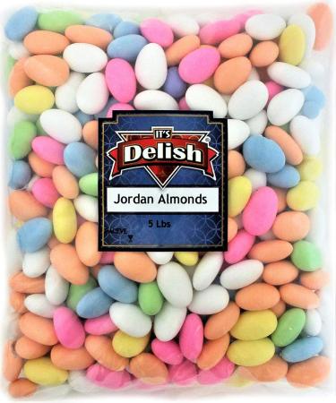 Assorted Jordan Almonds Pastel Colors - 5 LBS Bulk | Vegan & Kosher Sugared Almonds for Weddings and Parties - Buy Online on SooperMarket.com