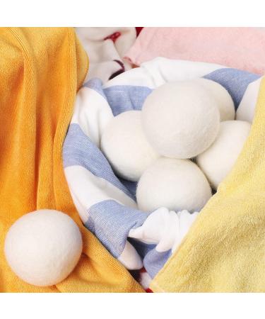 Wool Dryer Balls XL Pack of 6 - Reusable Organic Fabric Softener for Laundry - Baby Safe & Anti Static - Reduces Wrinkles & Cling - Buy Online on SooperMarket.com