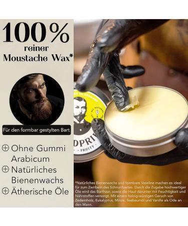 Beardpride Bartwachs - Original Beard Wax for Men | Beeswax Mustache & Beard Styling | Perfect Gift (55g) - Buy Online on SooperMarket.com