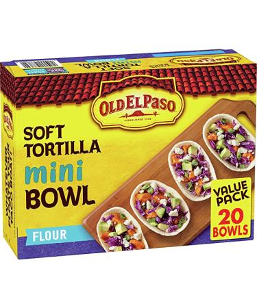 Old El Paso Soft Taco Boats Mini Flour Tortilla Bowls 8.5 oz 20 ct