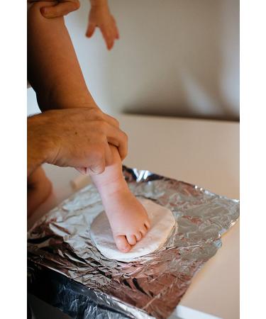Tiny Ideas Baby Handprint/Footprint Ornament Kit - Holiday Gift/Nursery D cor - Creative Baby Gift & Registry Addition - Stocking Stuffer/Christmas Idea - White Ornament - Buy Online on SooperMarket.com