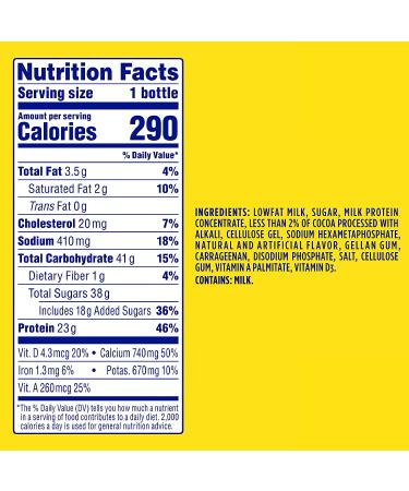 Nestle Nesquik Protein Plus Chocolate Milk - 14 Fl Oz (Pack of 12) - Buy Online on SooperMarket.com