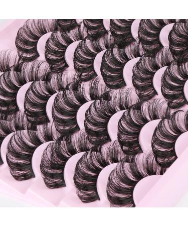 Wiwoseo 20MM Russian Strip Lashes - D Curly Natural Faux Mink Eyelashes (14 Pairs) - Buy Online on SooperMarket.com