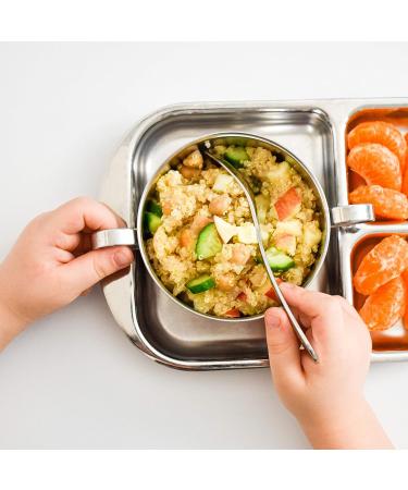 Kiddobloom Children Stainless Steel Divided Plates (2 pc) - Fun Frog Design for Mess-Free Mealtime - Buy Online on SooperMarket.com