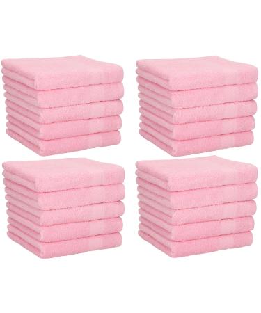 Betz 20 Piece Face Cloth Set Neapel 100% Cotton 20 Face Cloths Size 30 x 30 cm color rose