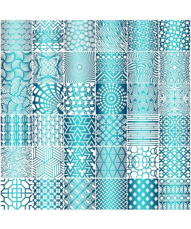 36 Pieces Geometric Stencils Painting Templates Mandala Art Drawing Stencil Templates for Scrapbooking Cookie Tile Furniture Wall Floor Decor Drawing Tracing DIY Art Supplies (7.87 x 7.87 Inches)