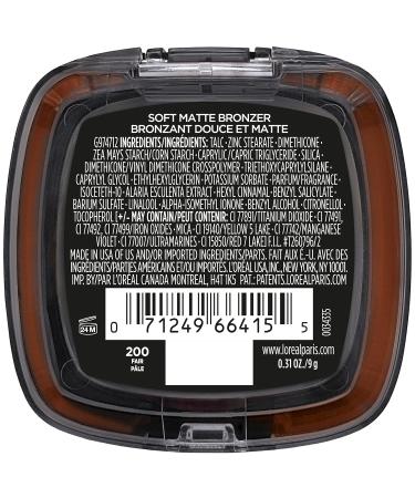 L'Oreal Paris Infallible 24H Fresh Wear Soft Matte Longwear Bronzer - Waterproof Sweatproof Fair 0.31 oz | Shop Internationally - Buy Online on SooperMarket.com