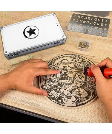 44 PCS Wood Burning Kit with Adjustable Temperature Pyrography Pen - Professional Pyrography Tool Set for Embossing, Carving, Soldering - DIY Creative Tools - Buy Online on SooperMarket.com