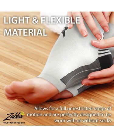 Rymora Plantar Fasciitis Support Socks - Small Arch Compression Socks for Men & Women - White (One Pair) - Buy Online on SooperMarket.com