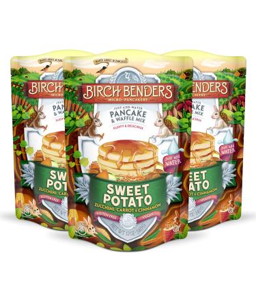 Birch Benders Sweet Potato Just-Add-Water Pancake & Waffle Mix, 3 Pack ( 12oz Each), 36 Oz