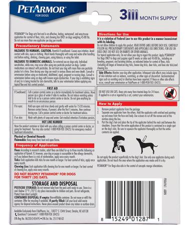 PetArmor Large Dog Flea and Tick Treatment - 3 Month Supply | For Dogs 45-88 Pounds - Buy Online on SooperMarket.com