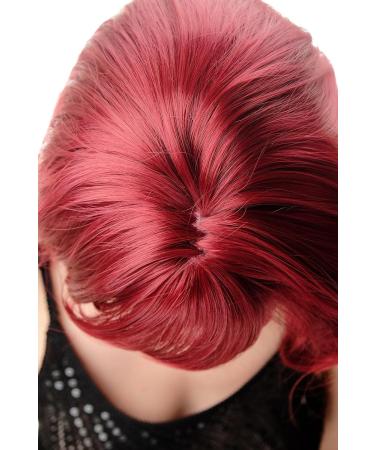 WIG ME UP GFW244A-39 Ladies Wig - Long Straight to Wavy Garnet Red 60cm with Jagged Parting Bangs | Shop Internationally! - Buy Online on SooperMarket.com