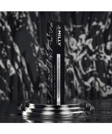 MILLY Professional Series Straight Lash Eyelash Extension Tweezers - Titanium Coated Stainless Steel - Precision Pointed Tip - 14 cm - Buy Online on SooperMarket.com
