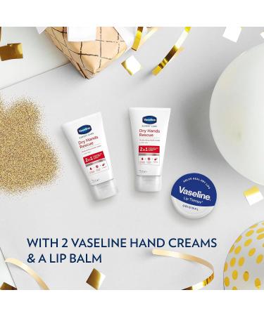 Vaseline On-The-Go Beauty Bag Gift Set: 2 Anti-Bac Hand Creams & Lip Balm for Moisturized Lips & Hands - 3 Piece Set (NEW 2023) - Buy Online on SooperMarket.com