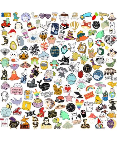 SINCCO 20/40 PCS Cute Enamel Backpack Pins Funny Enamel Pins Bulk Set Cool Button Pins Aesthetic Brooch Lapel Pins Anime for Backpacks Jackets Hats Kids Girls Gifts