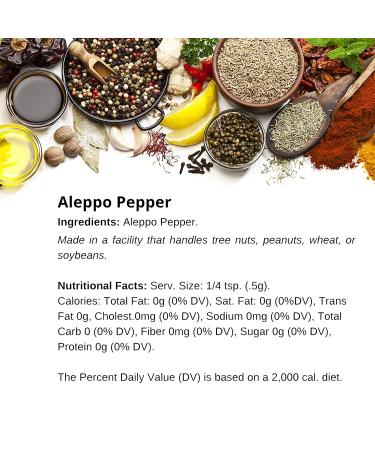 SPICE + LEAF Premium Aleppo Pepper Flakes 3.5 oz - Vegan, Kosher, Preservative-Free Mild Red Pepper - Buy Online on SooperMarket.com