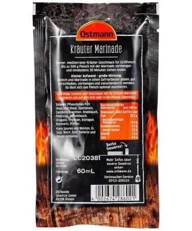 Ostmann Liquid Grill Marinade - Mediterranean Herbal Spice Mix for 500g Meat | 60ml Bottle | Perfect for Grilling & Flavoring Dishes - Buy Online on SooperMarket.com