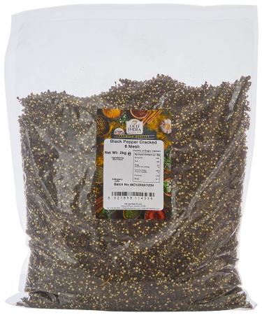 Old India Black Pepper Cracked 6 Mesh 2kg 2 kg (Pack of 1)