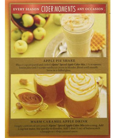 ALPINE Spiced Apple Cider Instant Drink Mix 2-Pack - 8 Pouches, Apple Apple Pie Flavor - 0.74 oz (Pack of 4) - Buy Online on SooperMarket.com