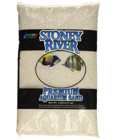 Stoney River White Aquatic Sand Freshwater and Marine Aquariums, 5-Pound Bag