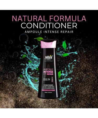 Natural Formula Ampoule Intense Hair Conditioner - Professional Repair & Nourish Treatment with Natural Oils - Paraben Free - 13.5 Fl Oz - Buy Online on SooperMarket.com