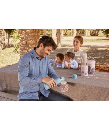 Miniland Food Thermy Mini Leaves - 280ml Insulated Container for Baby Porridge & Solid Food | High-Quality Steel in Old Pink (89444) - Buy Online on SooperMarket.com