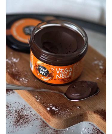 Feel Fit Veganela Salted Caramel & Cocoa-Hazelnut Spread Sugar-Free Palm Oil-Free Vegan 6 Pack (200g Each) - Healthy Indulgence for International Shipping - Buy Online on SooperMarket.com
