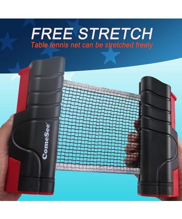 Comesee Retractable Ping Pong Net - Table Tennis Nets and Posts Replacement in Black - Buy Online on SooperMarket.com