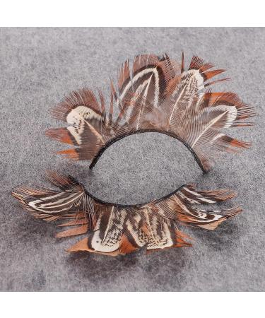 White False Eyelashes for Halloween & Cosplay | Natural Look Anime Makeup | D03-Brown Tiger Print - Buy Online on SooperMarket.com