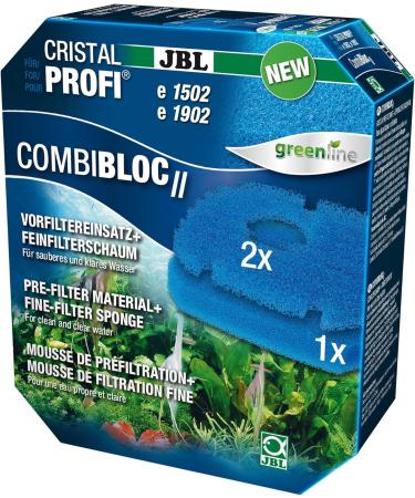 JBL COMBLOC II & Unibloc Bio Filter Foam for CristalProfi E Series - Pre-Filter & Fine Filter Inserts - 2-Pack Bundle for Aquarium Filters - Buy Online on SooperMarket.com