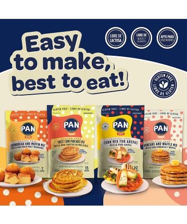 P.A.N Sweet Corn Pancakes Mix - Gluten Free, Easy to Prepare - 1 lb - Buy Online on SooperMarket.com
