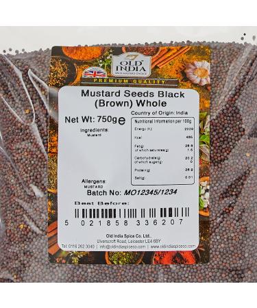 Old India Black Mustard Seeds Whole 750g - Premium Quality - Buy Online on SooperMarket.com