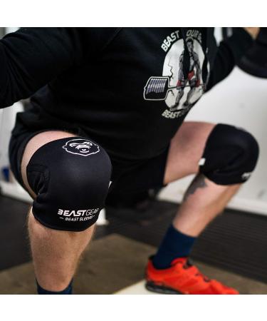 Beast Gear Sleeves - Premium 5mm Neoprene Compression Knee Bandages for Weightlifting CrossFit & Run - XL Support & Protection - Buy Online on SooperMarket.com