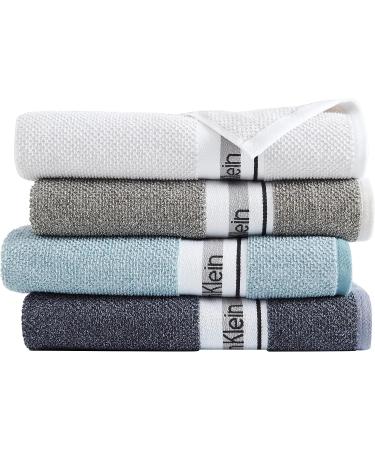Calvin Klein Grindle Logo Band 1pc Terry Washcloth 13x13 - 100% Cotton 500 GSM (Light Grey) - Buy Online on SooperMarket.com