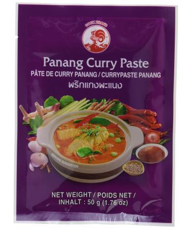 Cock curry paste Panang medium sharpness authentic Thai cooking natural ingredients vegan halal and gluten -free (6 x 50 g pack)