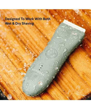 Meridian Complete Package: Men's Waterproof Electric Below-The-Belt Trimmer with Spray | Ceramic Blades, Sensitive Shave Tech (Sage) - Buy Online on SooperMarket.com