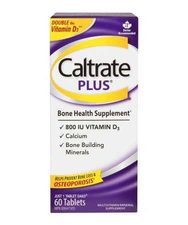 Caltrate Plus Vitamin D3 and Calcium Supplement 600 mg Tablet 60 Count 60 count (Pack of 1)