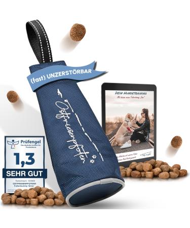 Ostfriesenpfoten - extremely durable feed bag 'Enno' |Without metal eyelet |Dark blue |Size S |Suitable for all dog breeds - washable feed dummy including eBook for your agility training