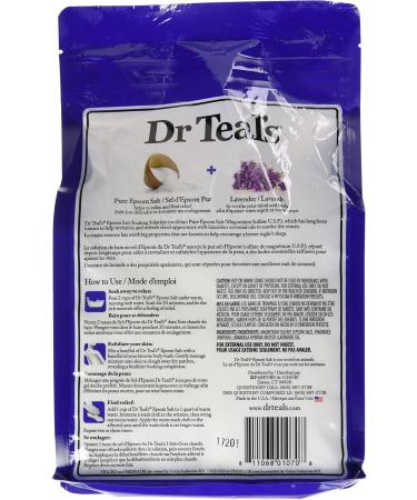 Dr Teal's Epsom Salt | Lavender 1.36 kg + Coconut Oil 1.36 kg - Buy Online on SooperMarket.com